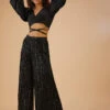 Caviar Black Palazzo And Crop-Top Set 16 Caviar Black Palazzo And Crop-Top Set -Lillys Clothing Shop Kalki150 4bf1c5b2 b452 4ed9 a3ba ff7848199573