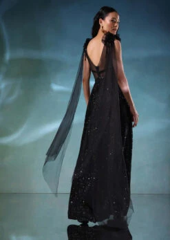 Black Jumpsuit In Sequins -Lillys Clothing Shop Kalki279