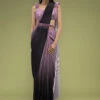 Java Plum Ombre Saree Crafted In Crush With A Fancy Blouse -Lillys Clothing Shop Kalki995