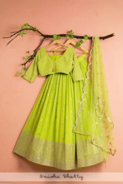 Lime Green Abla Lehenga Set -Lillys Clothing Shop LAS301BACK 1024x1024 89d33a76 6423 4677 9567 6008c23f5dbc