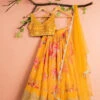 Honey Yellow Floral Lehenga With Mirror Work Blouse -Lillys Clothing Shop LAS303FRONT 1024x1024 7cce3394 f9ae 4908 93a4 523e6a472544