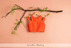 Ivory Lehenga With Orange Mirror Blouse & Dupatta -Lillys Clothing Shop LAS307BLOUSEBACK 1024x1024 48d89e5d 94da 4432 a1df f9f78a786633