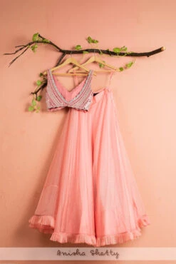 Watermelon Pink Organza Lehenga With Mirrorwork Blouse & Neck Dupatta -Lillys Clothing Shop LAS316BACK 1 1024x1024 17424bd8 0152 491e a45a 42e398f89203