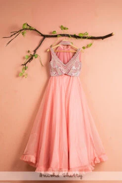 Watermelon Pink Organza Lehenga With Mirrorwork Blouse & Neck Dupatta -Lillys Clothing Shop LAS316FRONT 2 1024x1024 679bfd93 5cd0 4cf7 a075 5b99af94d185