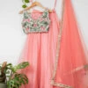 Watermelon Pink Organza Lehenga With Tropical Embroidered Blouse & Dupatta -Lillys Clothing Shop LAS325FRONT 1024x1024 265a79cd 6823 415a a9b4 88e24472e9b4