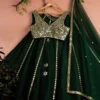 Emerald Green Mirrorwork Lehenga Set -Lillys Clothing Shop LAS354 FRONT