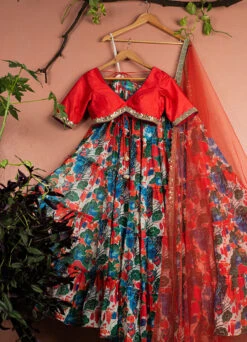 Floral Fiesta Layered Lehenga Set