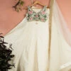 Tropical Bloom Blouse With Ivory Stonework Lehenga Set -Lillys Clothing Shop LAS360 FRONT