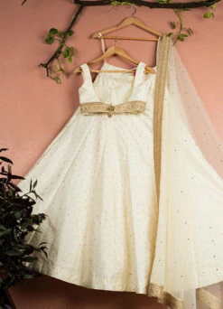 Ivory Stonework Lehenga Set -Lillys Clothing Shop LAS363 BACK