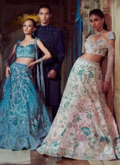 Flamingo Off White Embroidered Lehenga -Lillys Clothing Shop LC22 033