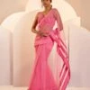 CLAIRE - Hot Pink Pre-Pleated Tulle Saree -Lillys Clothing Shop LOOK12C 1363x1800 a90388f4 b7f2 4951 b153 bd7d6e309f99