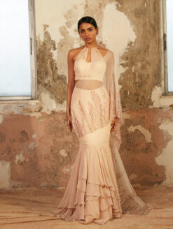 AURUM - Beige Crepe Corset Crop -Lillys Clothing Shop LOOK14D 905x1200 df254ea8 9cd2 47e5 8f78 4f336c4835e5