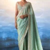 Seafoam Green Tissue Saree -Lillys Clothing Shop LOOK 08 1255 720x b02d22e1 27d1 47d8 a65f 095dcc0a022e