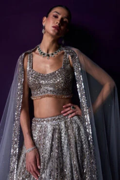 Grey Organza Lehenga Set -Lillys Clothing Shop LOOK 10 6178 720x 8b222ba9 5167 400d 9f29 fc03b679977d