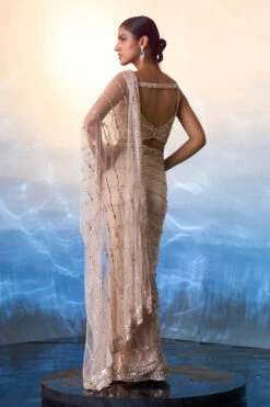 Rose Gold Net Saree -Lillys Clothing Shop LOOK 12 7049 720x ee9b6823 7684 4fce b9fa 44cb6a616fb0