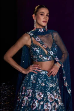 Peacock Blue Net Lehenga Set -Lillys Clothing Shop LOOK 12 9256 720x 437ec89e 67c2 4afc 9adc b9dfbc294a3c
