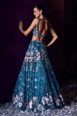 Peacock Blue Net Lehenga Set -Lillys Clothing Shop LOOK 12 9275 720x 6b69b85b f423 49c5 b84c f1936c6a15ed