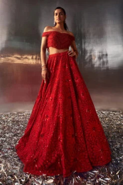 Red Net Lehenga Set Embroidered -Lillys Clothing Shop LOOK 13 4455 720x 5037a261 e4ab 4302 b8b1 034b5bb886a9