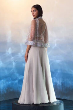 Grey Organza Cape Set -Lillys Clothing Shop LOOK 17 8718 720x 92652940 14a7 4740 8f96 c19e17fe8d8a