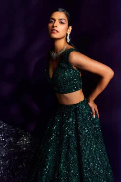 Emerald Green Net Lehenga Set -Lillys Clothing Shop LOOK 20 6572 720x 9b2308a7 5381 4d49 878e a6a316a03912