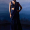 Midnight Blue Silk Drape Saree