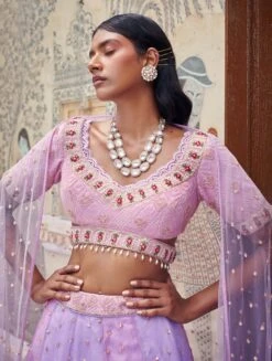 Lilac Embellished Lehenga -Lillys Clothing Shop LP22 063