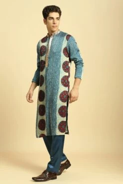 Blue Ajrakh Printed Kurta With Pant