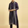 Deep Purple Kurta With Pant With Tissue Embroidered Dupatta -Lillys Clothing Shop MM K 242 5