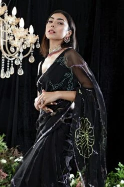Black Shantoon Zoe Hand Embroidered Saree With Blouse 8 Black Shantoon Zoe Hand Embroidered Saree With Blouse -Lillys Clothing Shop MM1285 1800x1800 6e655ecc 5694 4742 a53c 9ebaa6a8bdda