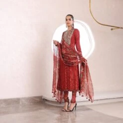 DHWANI - Embroidered Suit With Churidaar And Dupatta