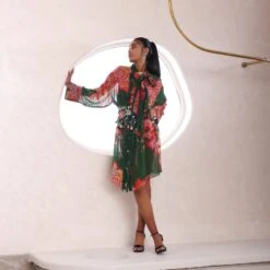 KAAYA - Shirt Dress With Belt -Lillys Clothing Shop MM233605