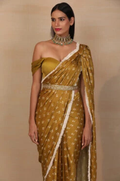 Mustard Embroidered Belt