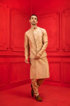 Hamid Embroidered Silk Kurta