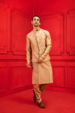 Hamid Embroidered Silk Kurta