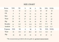 Mulmul Crepe Banni Pink Saree 15 Mulmul Crepe Banni Pink Saree -Lillys Clothing Shop MulmulSizeChart 720x b646cfba 41aa 4b90 b252 1ae303e93b4f