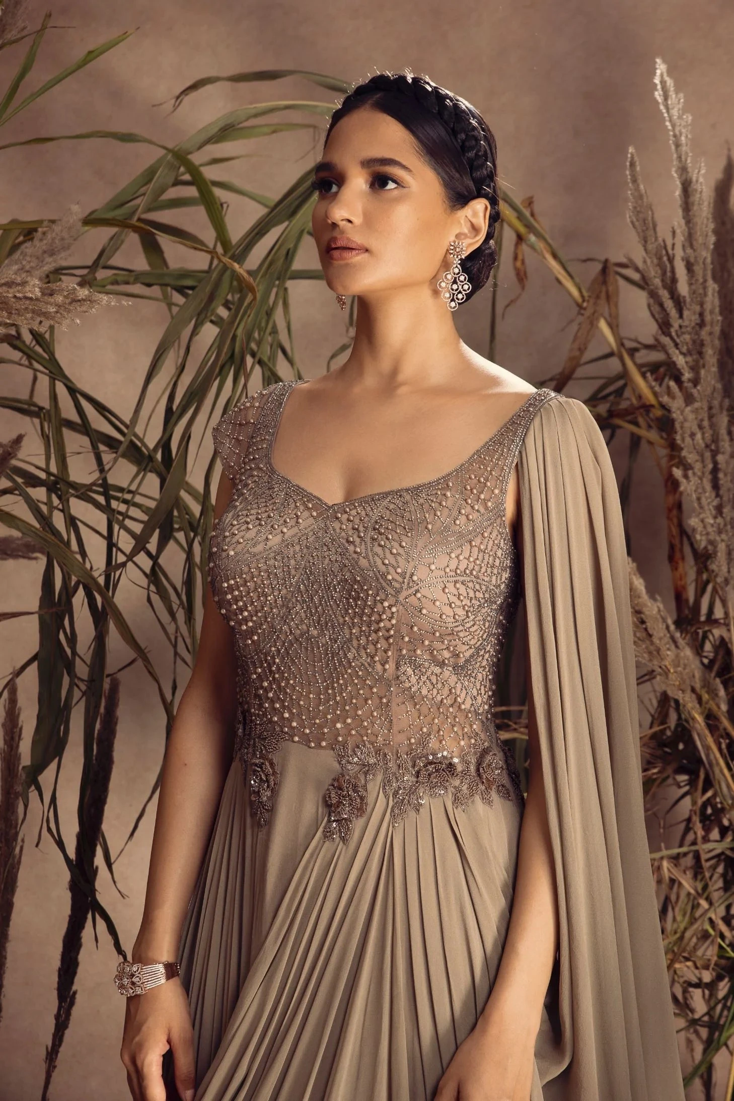 Georgette Drape Gown 2 Georgette Drape Gown - Image 2