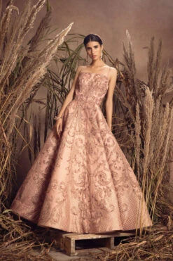 Pure Satin Organza Gown