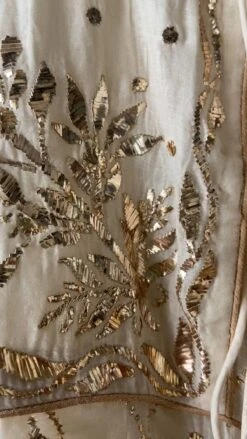 Offwhite Chanderi Lucknowi Kurta Set -Lillys Clothing Shop Offwhite Chanderi Lucknowi Kurta Set 4