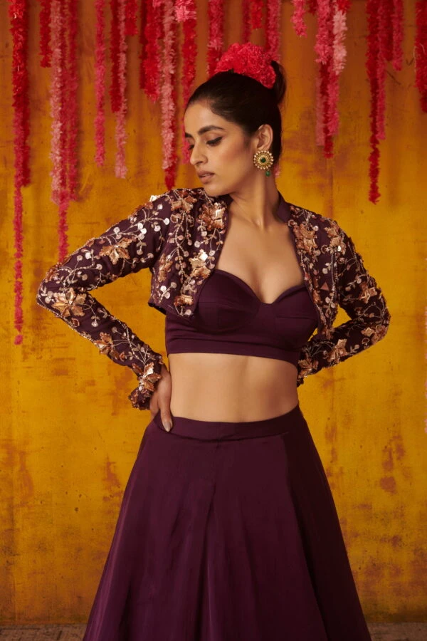 Purple Lehenga Set 4 Purple Lehenga Set - Image 4
