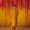 Mustard Sherwani Jacket Set -Lillys Clothing Shop PPC M 147 1 scaled 600x900 1