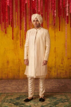 Gold Kurta Sherwani Set -Lillys Clothing Shop PPC M 151 2 scaled 600x900 1