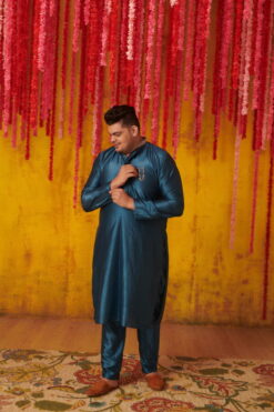 Teal Blue Kurta Set