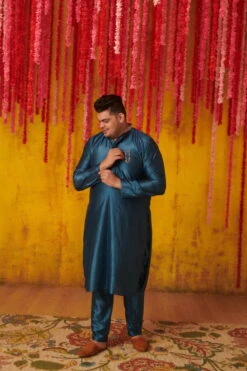 Teal Blue Kurta Set