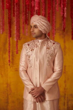 Blush Embroidered Kurta Sherwani -Lillys Clothing Shop PPC M 155 1 scaled 600x900 1