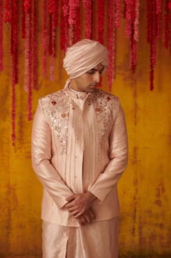 Blush Embroidered Kurta Sherwani -Lillys Clothing Shop PPC M 155 scaled 600x900 1