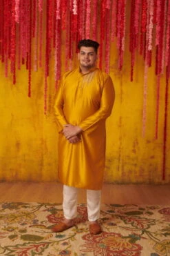 Mustard Kurta -Lillys Clothing Shop PPC M 156 2 scaled 600x900 1