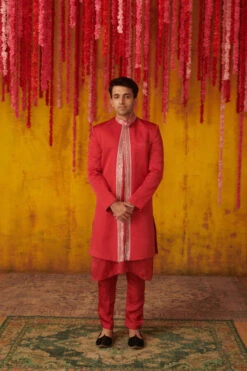 Ruby Sherwani Set