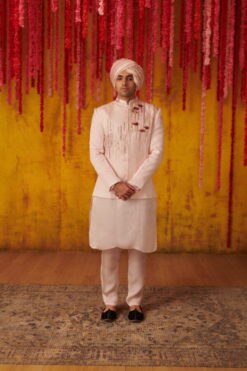 Blush Embroidered Kurta Sherwani Set -Lillys Clothing Shop PPC M 159 2 scaled 600x900 1
