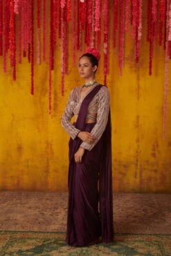 Purple Saree 12 Purple Saree -Lillys Clothing Shop PPC S 854 3 scaled 600x900 1