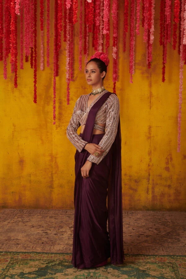 Purple Saree 4 Purple Saree - Image 4